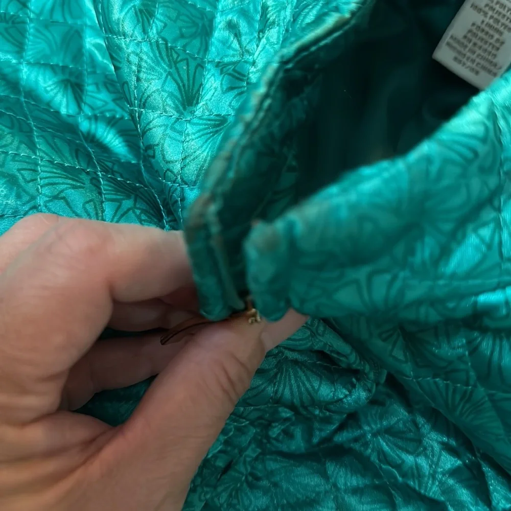 C.L.O.T.H.E.S green zipper pockets quilted jacket in green Large - Picture 15 of 16